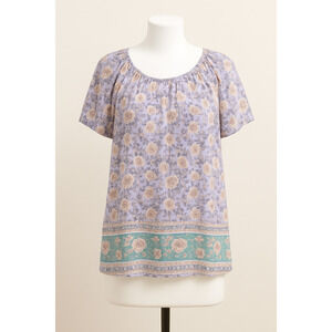 Lauren Conrad Top L Boho Cottagecore Peasant Garden Romantic Soft Surrounding